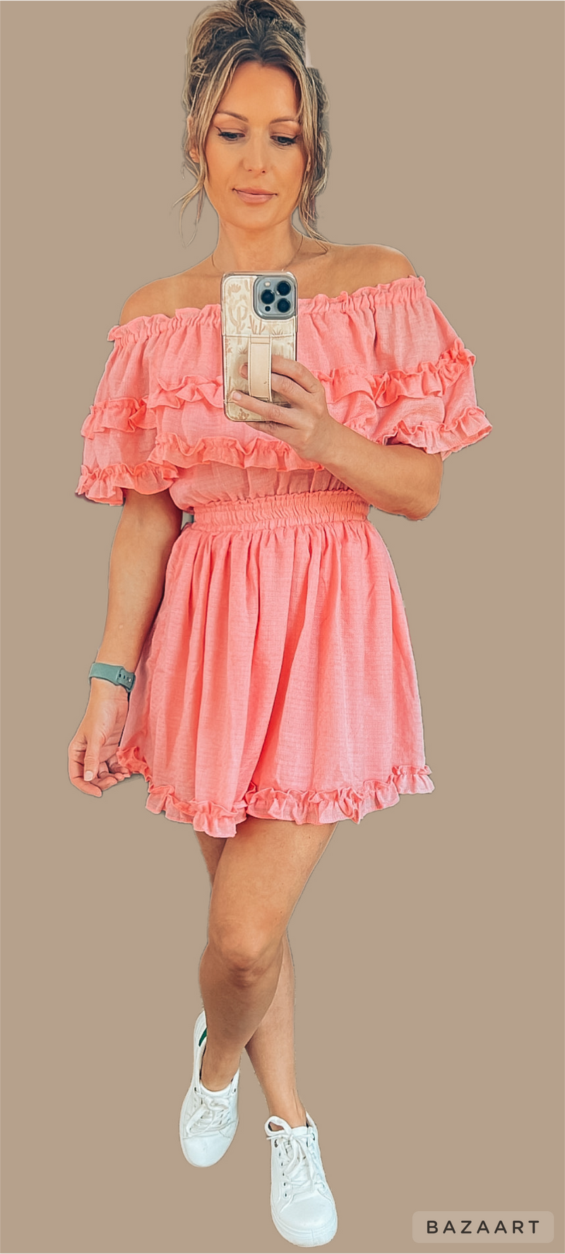 Pink Tiered Mini Dress